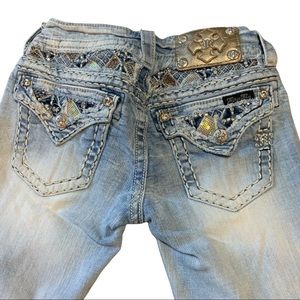 MIss Me Cuffed Capri Jeans Size 25 Light Wash